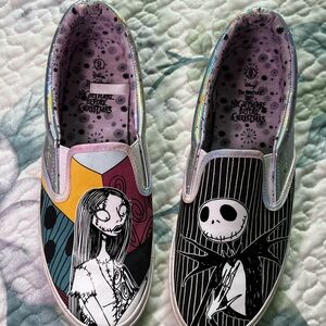 Ground Up Disney’s Nightmare Before Christmas Women's Graphic Slip-On Sneakers